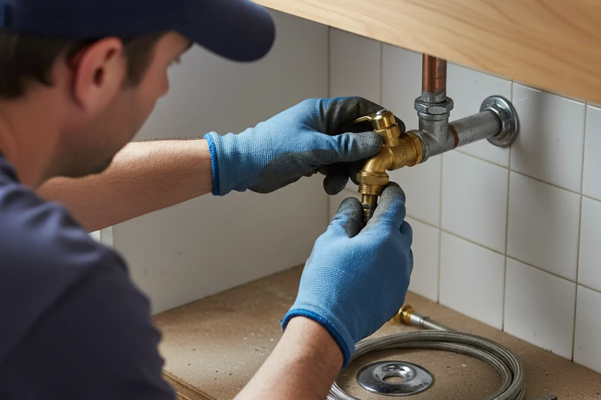 Shutoff valve and fitting work during Well Pump Repair in Broken Arrow